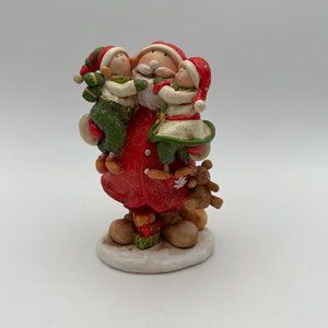Delton Products Vintage Ceramic Santa w/Children Figurine